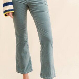 Free People In My Feelings Velvet Crop Flare Pants